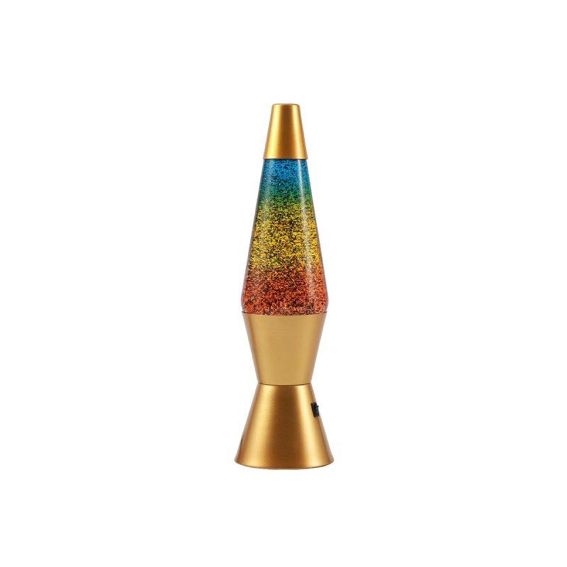 iTotal - Spaceship LED Glitter Lamp with gold base and rainbow glitter - Rainbow (XL3338)