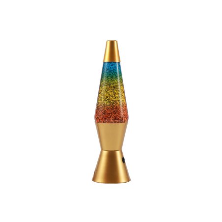 iTotal - Spaceship LED Glitter Lamp with gold base and rainbow glitter - Rainbow (XL3338)