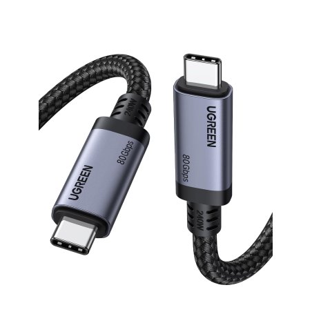 Ugreen 65383 câble USB USB4 Gen 3x2 1 m USB C 80 Gbit/s 240 W Noir