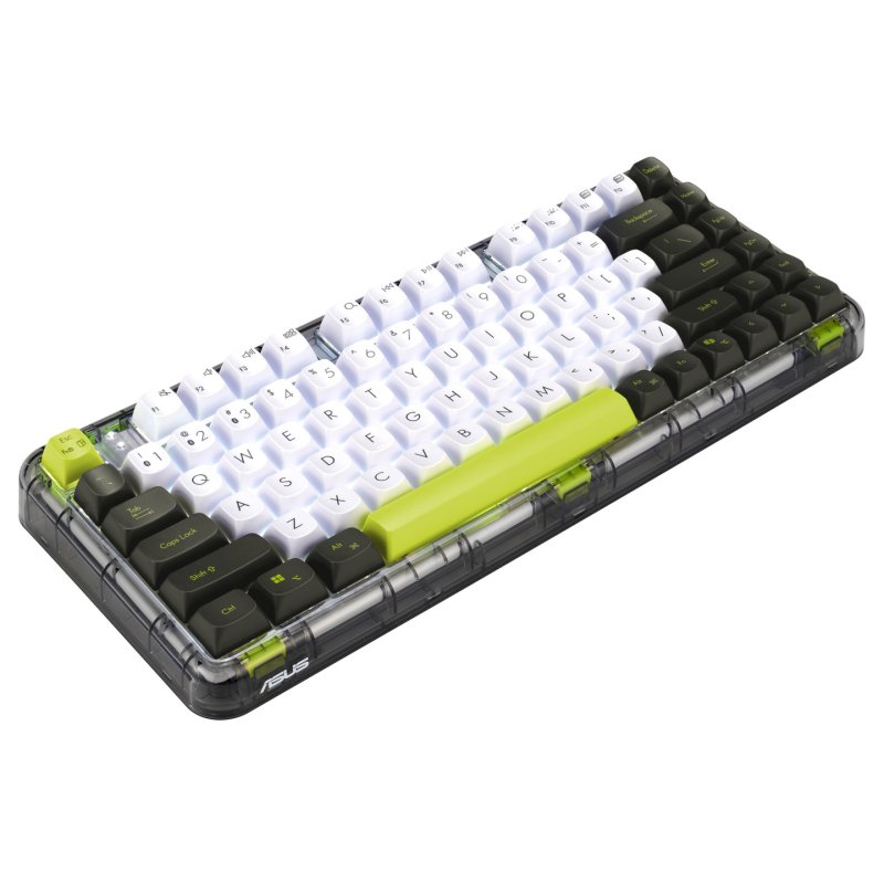 ASUS Jelly75 KD201 clavier Universel USB RF Wireless Bluetooth Vert, Blanc, Noir