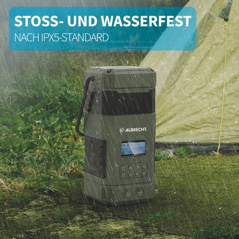 Albrecht DR 114 DAB Lanterne de camping à piles Port USB