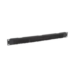 1U open cable entry with brushes black