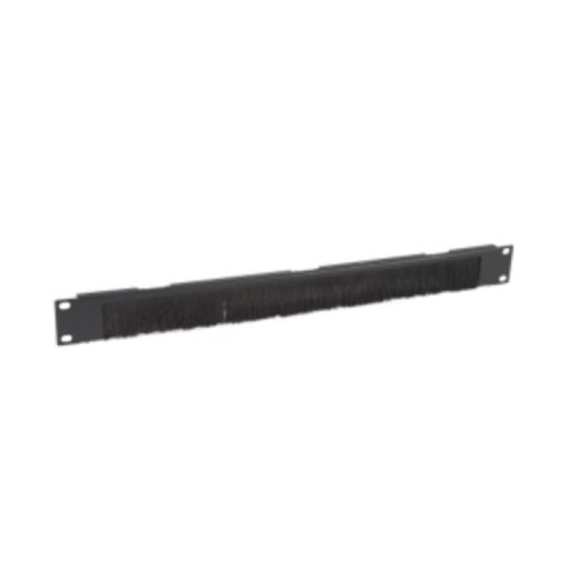 1U open cable entry with brushes black