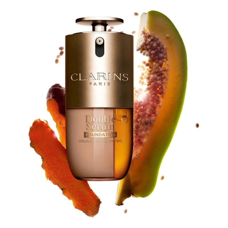 Clarins DOUBLE SERUM FOUNDATION - 2-in-1 hybrid foundation 30 ml Pump bottle liquid M2N