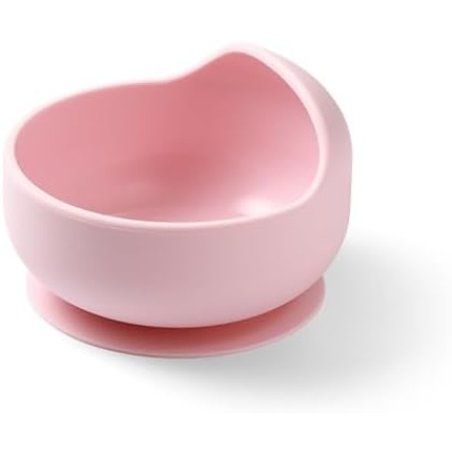 Babyono Pink Silicone Bowl with Suction Cup