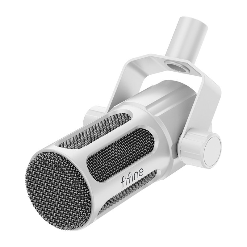 Fifine Tank1 Dynamic Microphone (White)