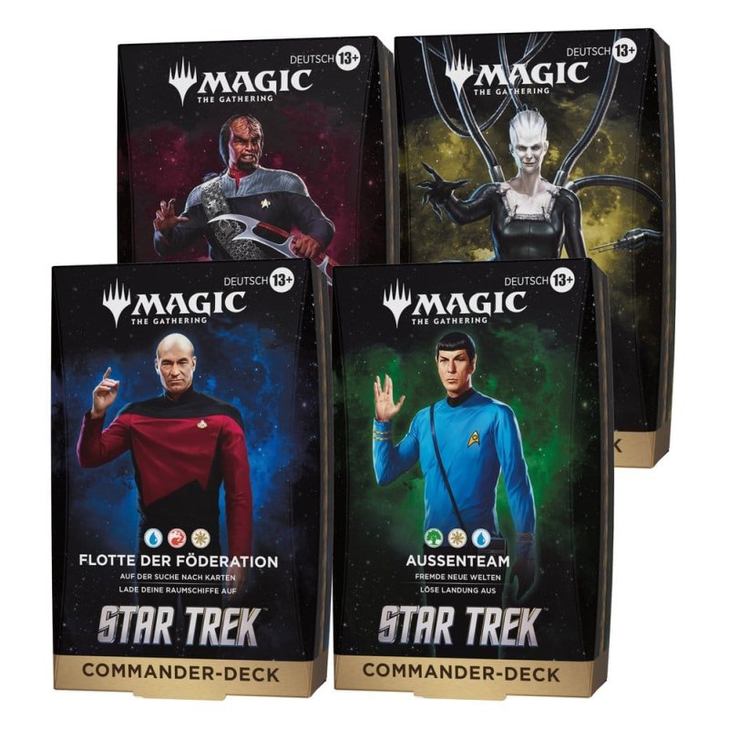 Magic the Gathering Star Trek Commander Decks Case (4) german