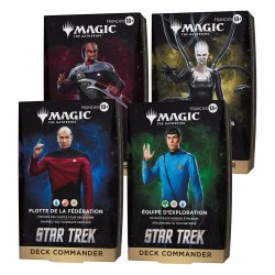Magic the Gathering Star Trek Commander Decks Case (4) french