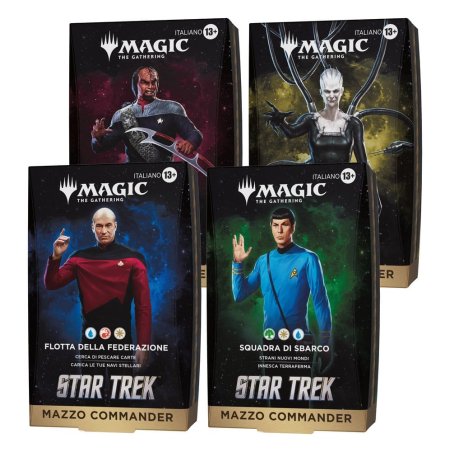 Magic the Gathering Star Trek Commander Decks Case (4) italian