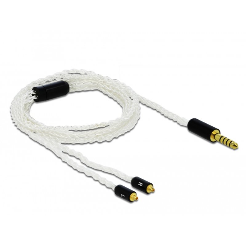 Delock Audio Kabel 4,4 mm 5 Pin Klinkenstecker zu 2 x MMCX Stecker 1,20 m
