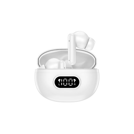 AURICULARES BLUETOOTH DENVER INALAMBRICOS CON ENC (4 MICROFONOS) BLANCO