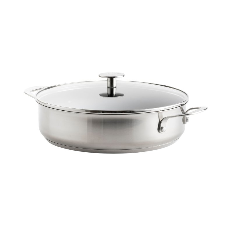 KitchenAid - Stainless Steel Sheet Skillet with 2 Side Handles - Silver - 28 cm