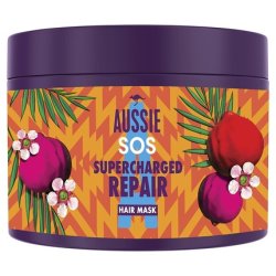 Aussie SOS Supercharged Repair Hair Mask Vegan Repairing Powerful for Hair in Need of Rescue with Australian Superfoods