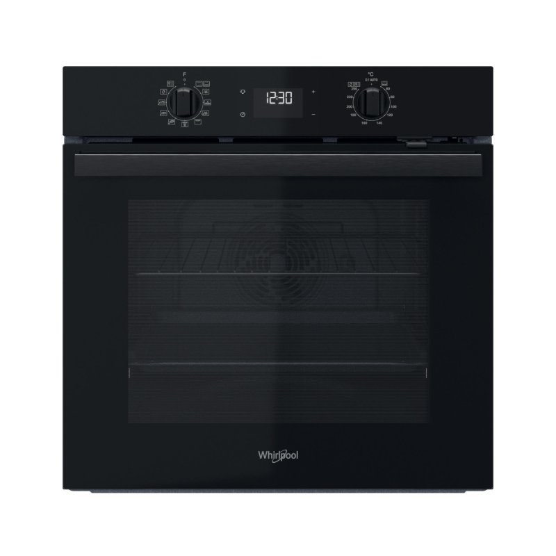 Four multifonction, pyrolyse, black, 71 L, chaleur pulsée, rail télesco *