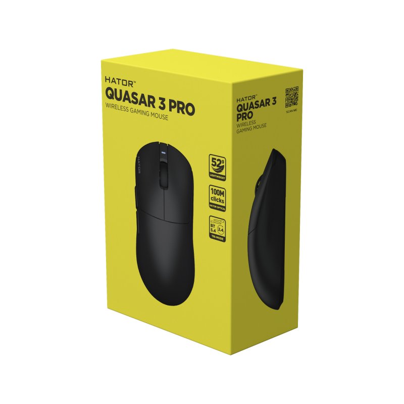 Souris sans fil Gamer Hator Quasar 3 Pro (Noir)