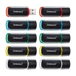 Intenso 3511561 lecteur USB flash 8 Go USB Type-A 2.0 Noir, Rouge, Vert, Transparent, Jaune, Bleu