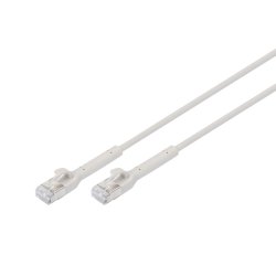 DIGITUS abwinkelbares Patchkabel F/FTP Cat.6a grau 1,0m