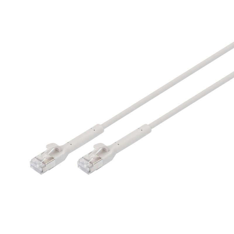 Digitus CAT 6A F-FTP câble patch pliable, cuivre, 0,3 m, gris