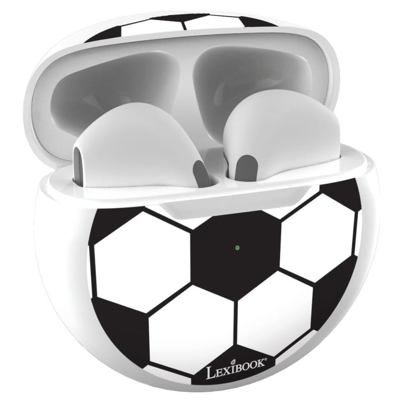 Lexibook - Football In-Ear Bluetooth® earbuds with charging storage case (HPBT05FO)