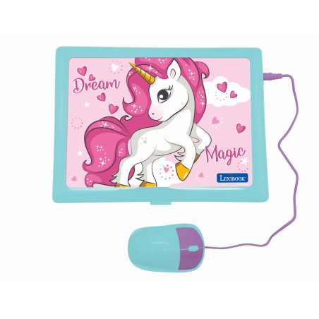 Lexibook - Unicorn Bilingual Educational Laptop with 164 activities (EN/FR) (JC601UNIi1)