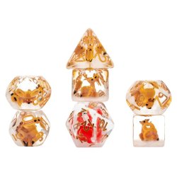 Christmas Resin Dice Set Reindeer & Santa