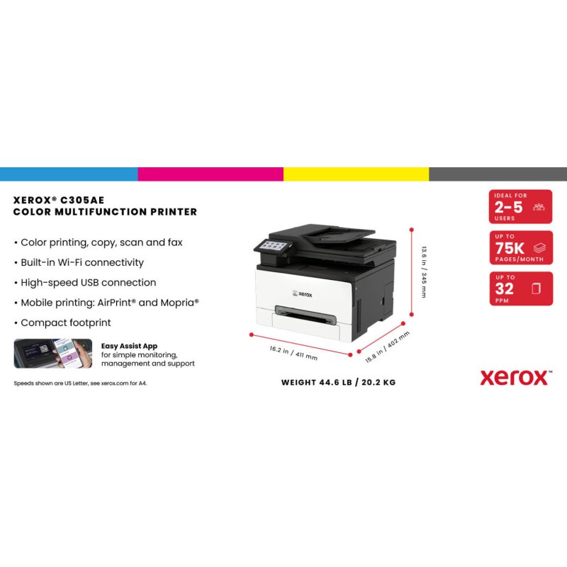 C305 A4 30ppm Wireless Duplex Copy/Print