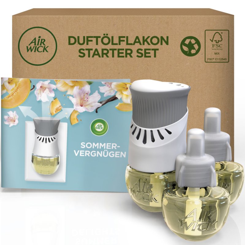 Air Wick 3170966 assainisseur et distributeur d'air automatique Gris, Transparent, Blanc