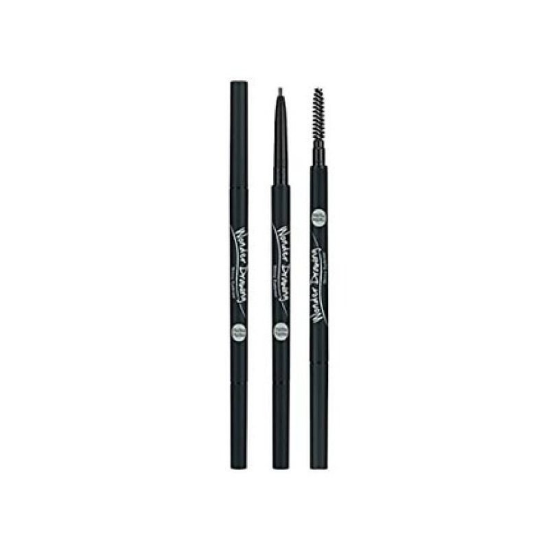 Holika Holika Wonder Drawing Skinny Eyebrow 01 Gray Black