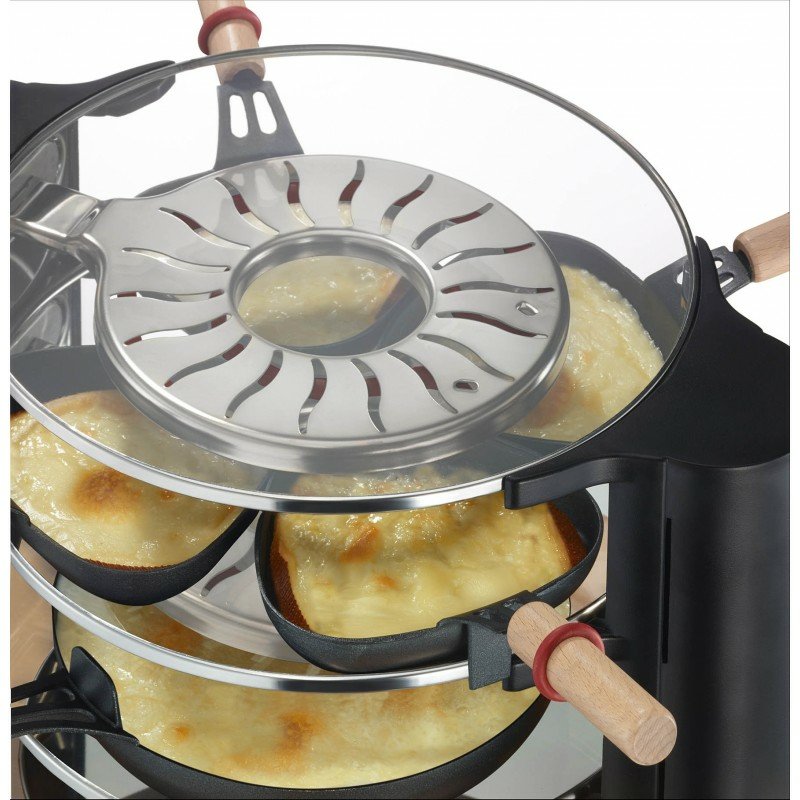 LAGRANGE Evolution raclette grill 8 person(s) 900 W Black, Chrome, Transparent, Wood