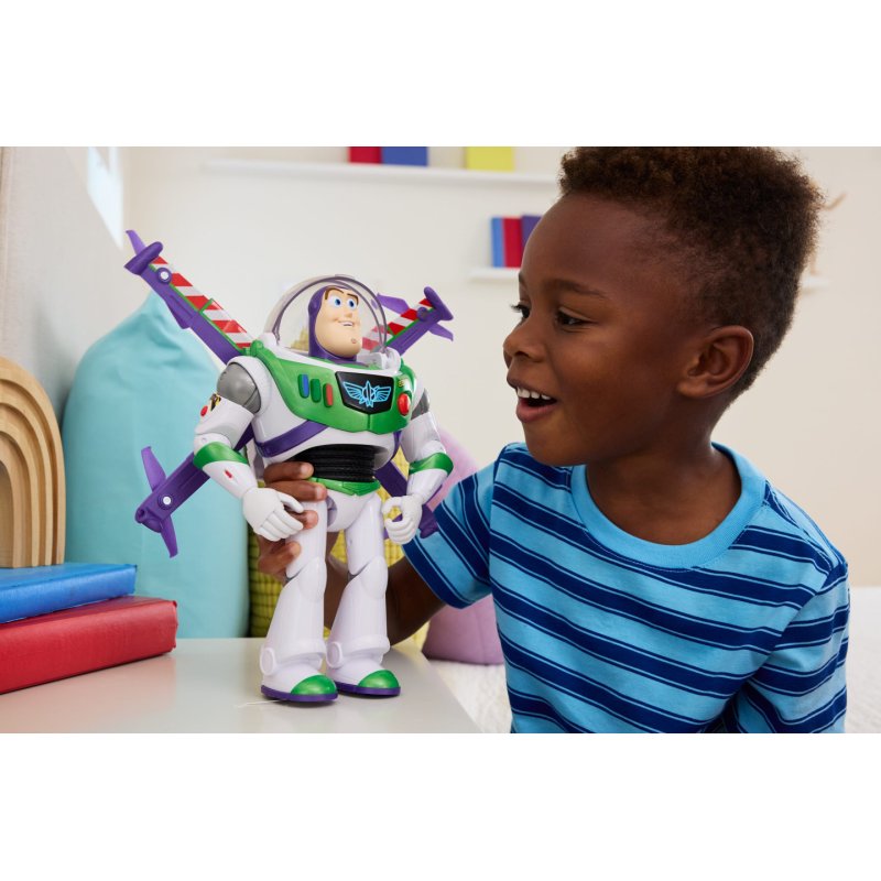 Toy Story Disney and Pixar 12” Scale Flight Mode Hi-Tech Edition Buzz Lightyear, 35 Sounds