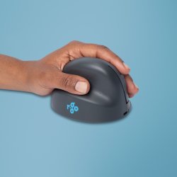 R-GO TOOLS Mouse HE Basic, left-handed, Bluetooth, M grey