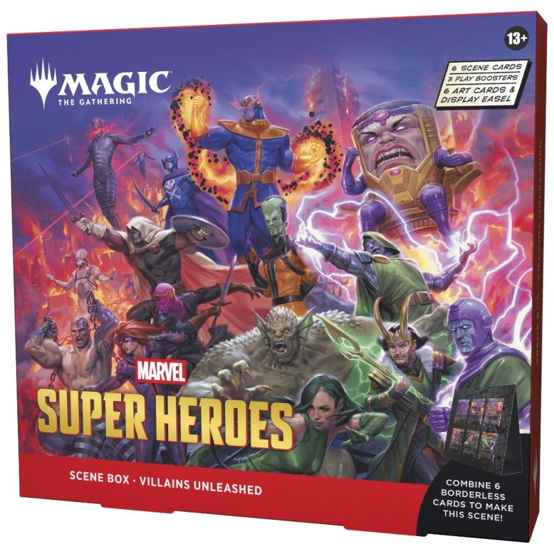 Magic: The Gathering - Marvel Super Heroes Scene Boxes Display (4 Scene Boxes)