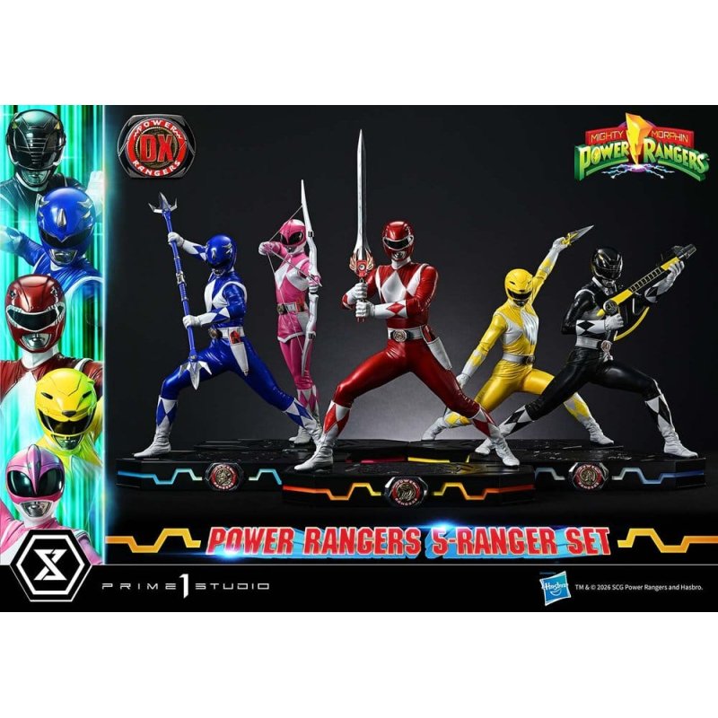 Mighty Morphin Power Rangers Premium Masterline Set of 5 Statues 1/4 Deluxe Version 62 cm