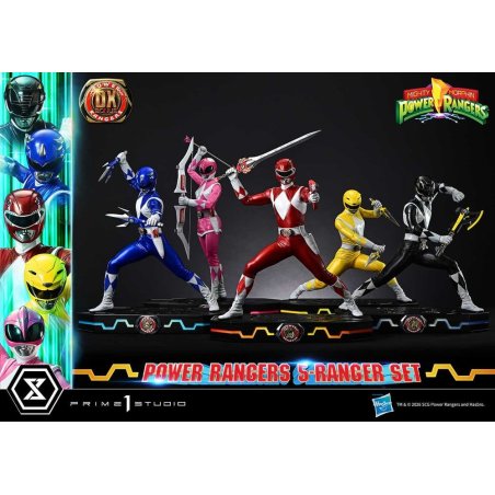 Mighty Morphin Power Rangers Premium Masterline Set of 5 Statues 1/4 Deluxe Bonus Version 62 cm