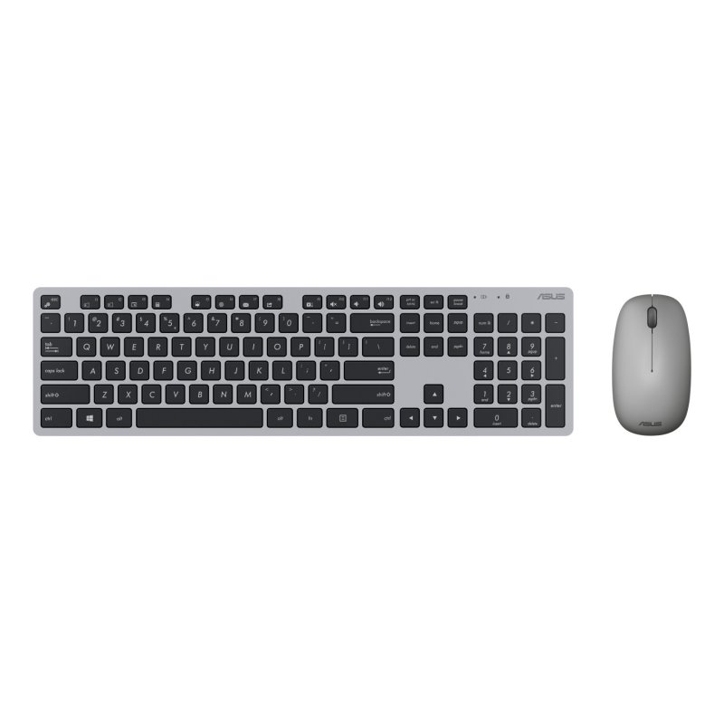 ASUS W5000 clavier Souris incluse Bureau RF sans fil QWERTY Anglais britannique Gris