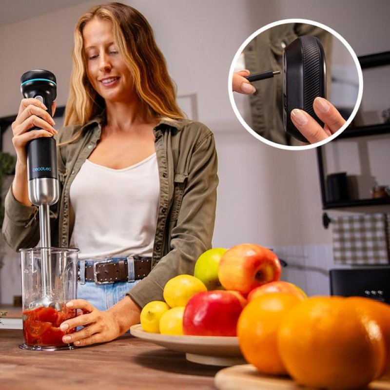 Cecotec BlendGo Hand Immersion blender 180 W Black, Stainless steel