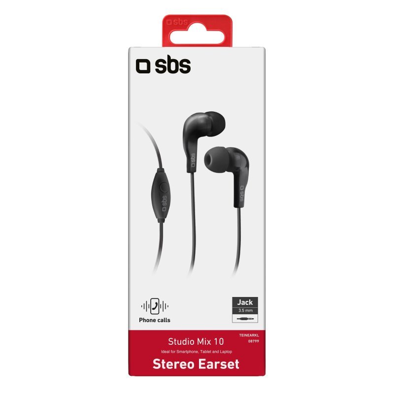 SBS TEINEARKL casque Avec fil Ecouteurs Appels/Musique Noir