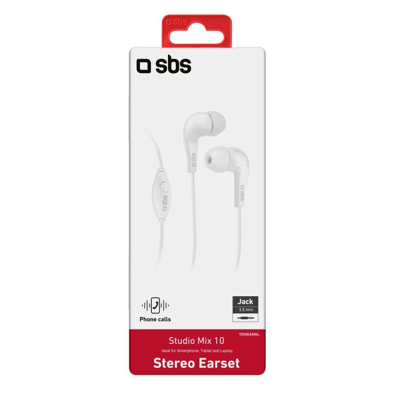 SBS TEINEARWL casque Avec fil Ecouteurs Appels/Musique Blanc