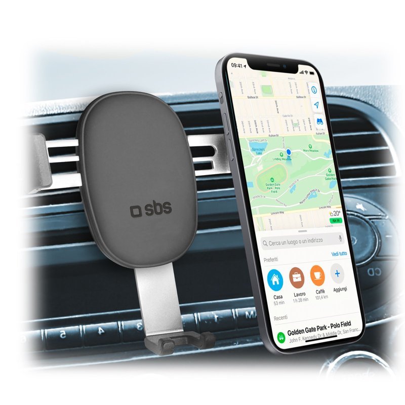 SBS Gravity car smartphone holder with air vent clip