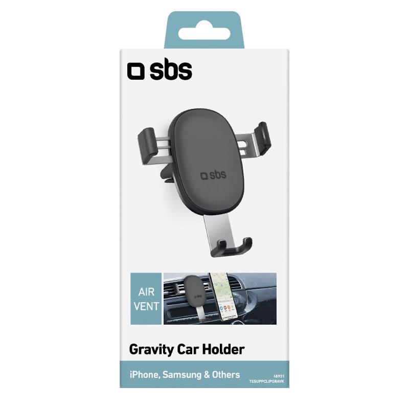 SBS Gravity car smartphone holder with air vent clip