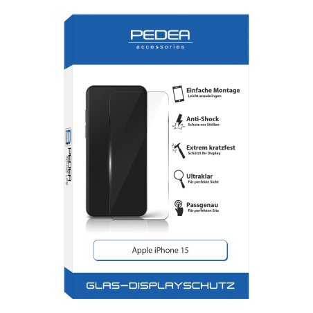 PEDEA Display-Schutzglas fr Apple iPhone 15