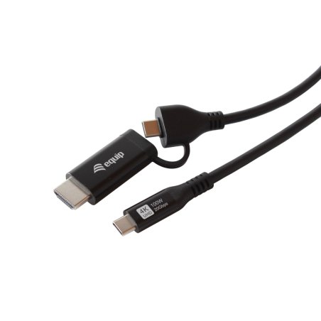 Equip 2 in 1 USB-C to C HDMI Cable, 2.0m, PD100W, 4K/60Hz, 20Gbps