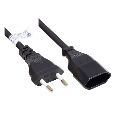 Alcasa P0300-S020 câble électrique Noir 2 m Prise d'alimentation type C