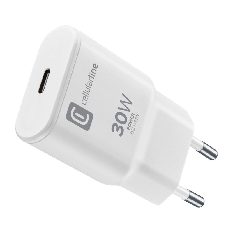 Cellularline USB-C GaN Reiselader 30W White