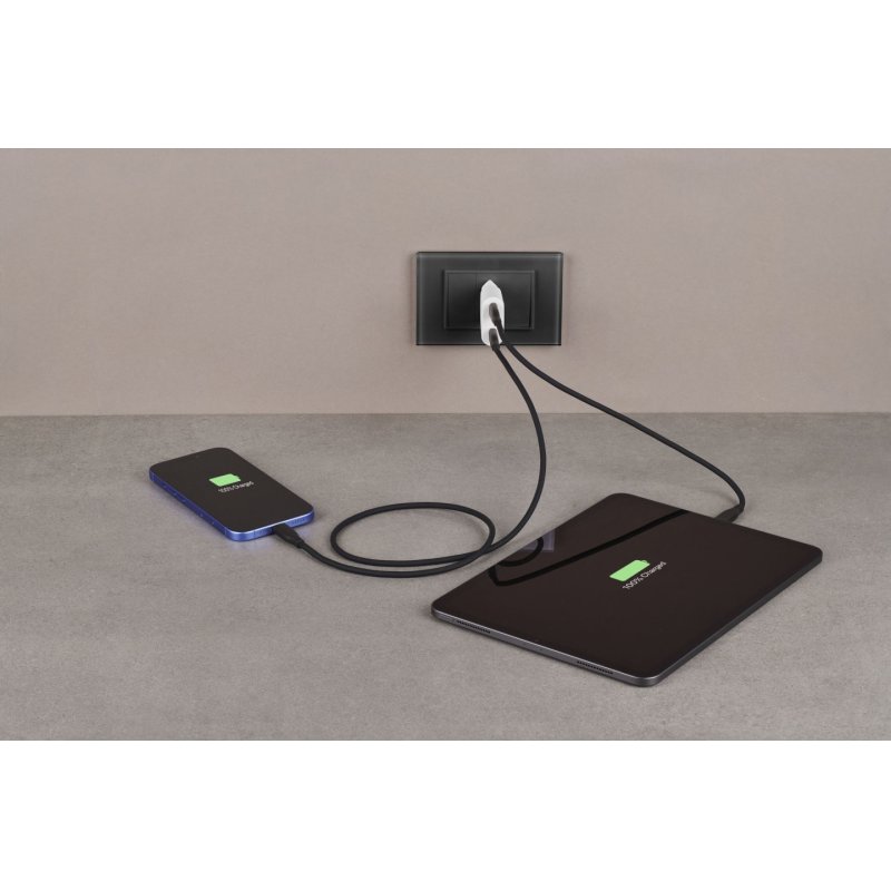 Cellularline GAN Wall Charger 2xUSB-C 30W PD