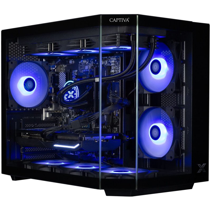 Captiva PC Highend Gaming R10-2576 AMD Ryzen 7 7800X3D, 32GB DDR5 RAM, 1TB M.2, AMD RX 9060 XT (16GB GDDR6), Windows 11