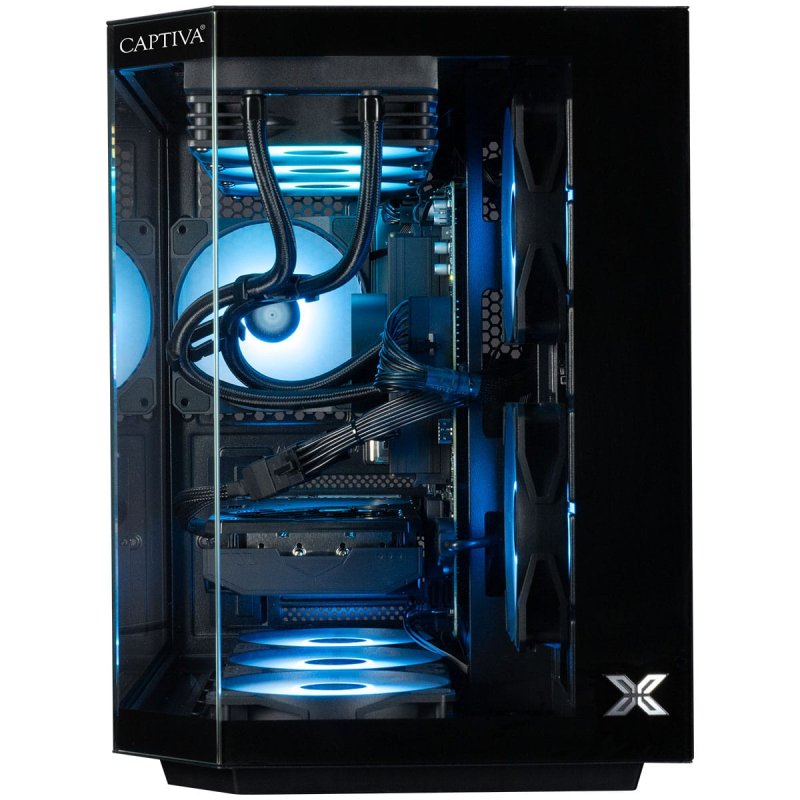 Captiva PC Highend Gaming R10-2576 AMD Ryzen 7 7800X3D, 32GB DDR5 RAM, 1TB M.2, AMD RX 9060 XT (16GB GDDR6), Windows 11