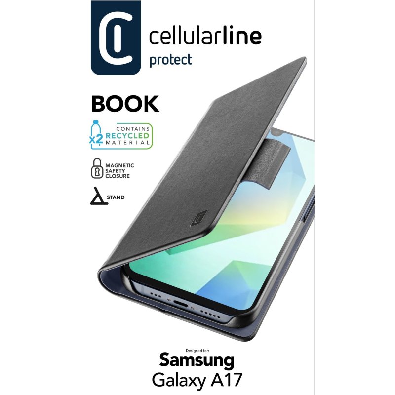Cellularline Book Case fr Samsung A17 5G Black