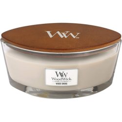 Millefiori Ellipse WoodWick Scented Candle with Crackling Wick - Wood Smoke - Up to 50 Hours Burn Time