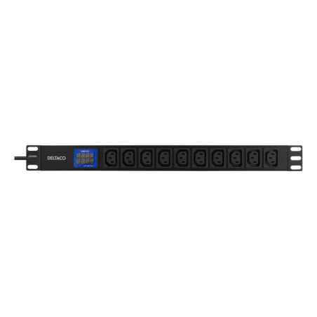 Deltaco GT-8642 power extension 2 m 10 AC outlet(s) Indoor Black